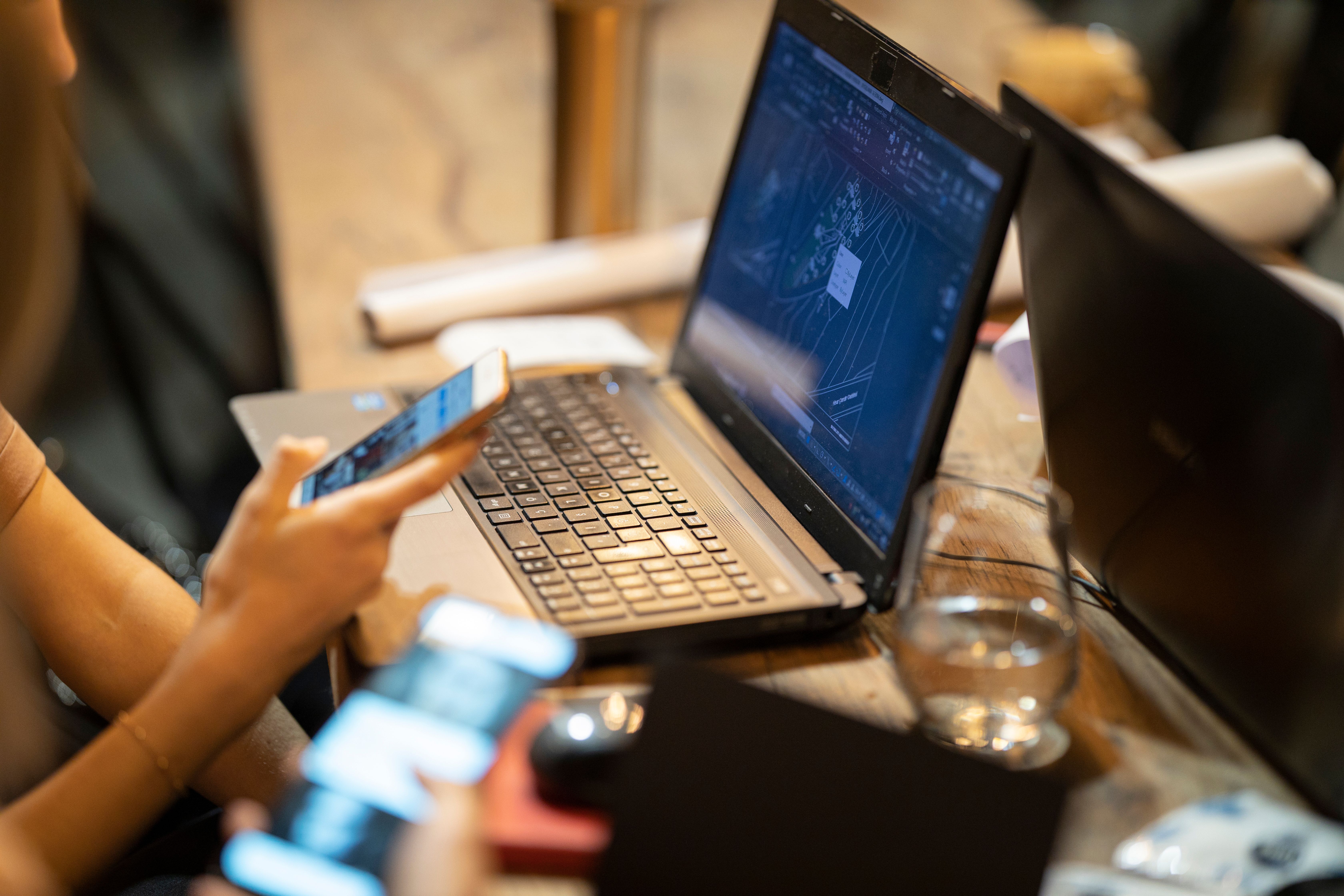 Software developer building a custom application